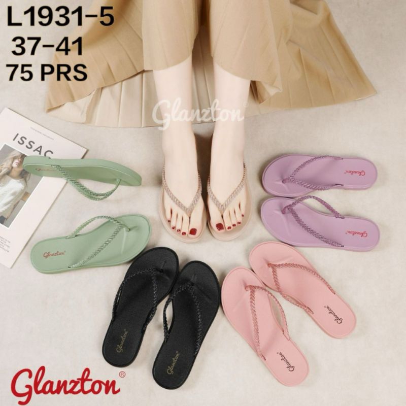 sandal jepit Glanzton L1931-5 gliter kepang (Uk 37-41)