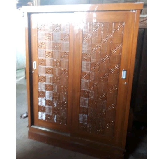 Lemari kayu jati/lemari jati 2 pintu/lemari pakaian /lemari pakaian sliding/lemari 2pintu