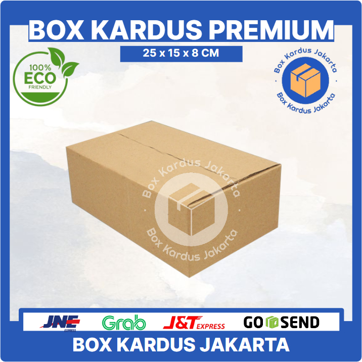 

KARDUS BOX JAKARTA POLOS Uk. 25x15x8 CM