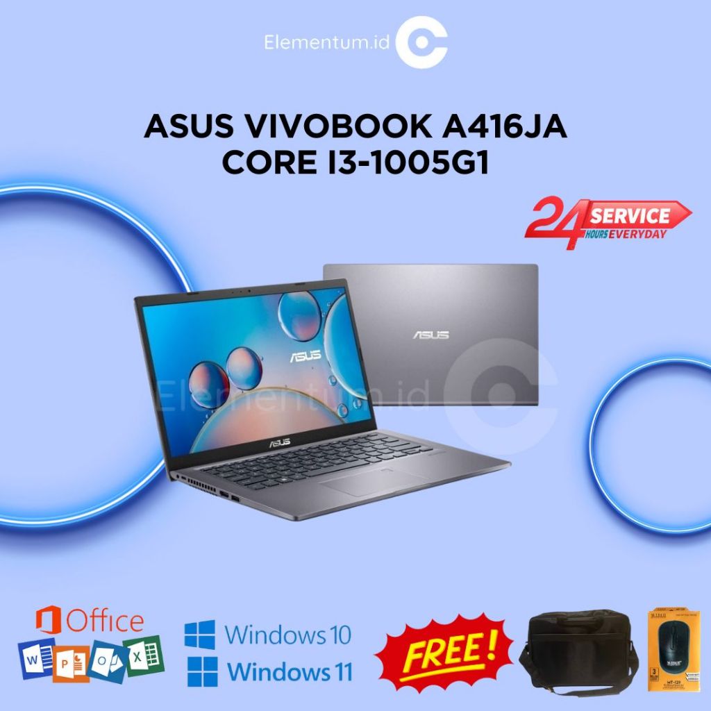 ASUS VIVOBOOK A416JA Core i3-1005G1 - 4GB 256GB SSD - FHD - BACKLIT