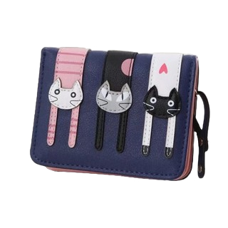 Dompet mini 3kucing selonjoran dompet wanita dompet lipat murah