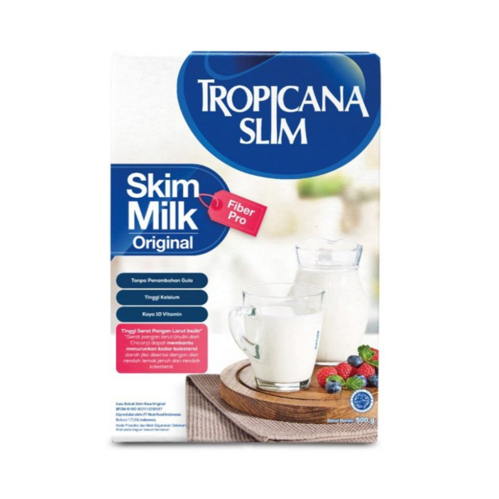 

TROPICANA SLIM SKIM MILK ORIGINAL FIBER PRO 500 G SUSU SKIM RASA PLAIN
