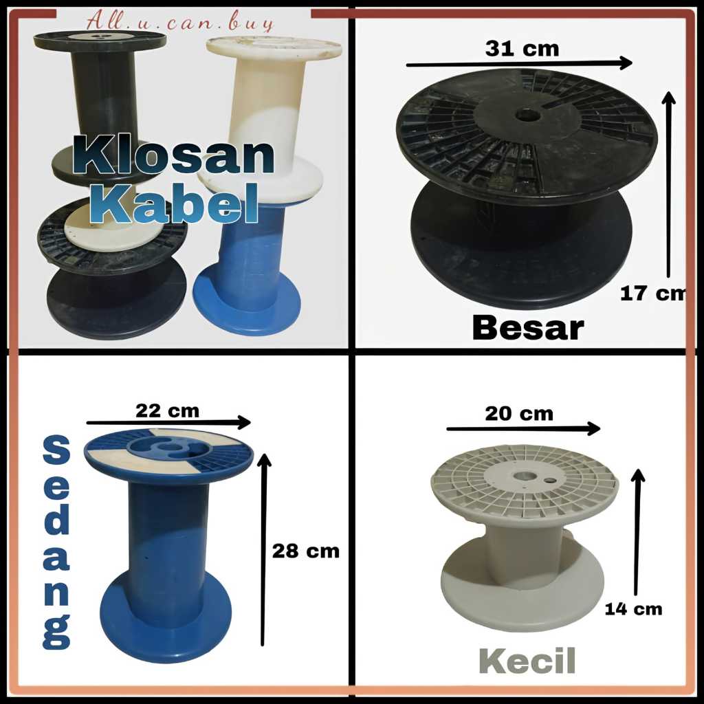 Klosan Bobin Plastik Rollan Gulungan Kabel