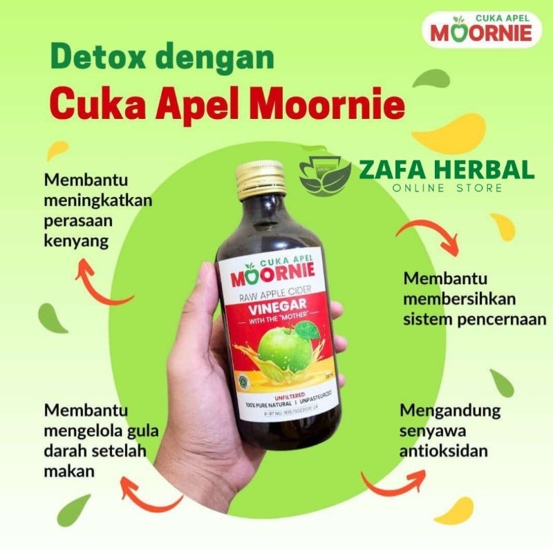 

MOORNIE Cuka Apel - 330 ml - Apple Cider Vinegar Vinega Alami Original