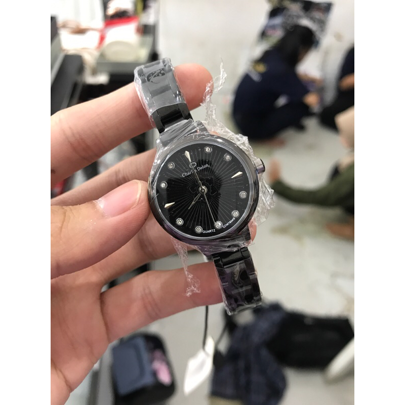 charles delon wanita rantai full black best seller