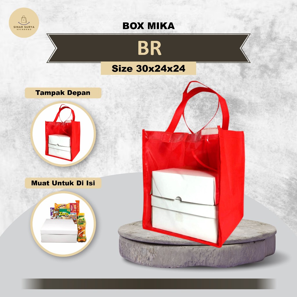 

Goodie Bag Parcel | Tas Hajatan Murah Tas Box Nasi |BOX JAHIT MIKA 30X24X24