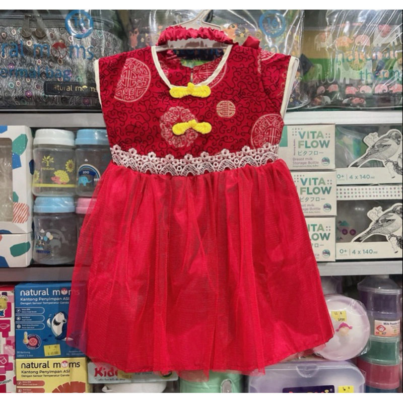 DRESS CINA CHEONGSAM / QIPAO / BAJU IMLEK / BAJU CINA / CHEONGSAM BAYI PEREMPUAN / Baju baby born / 