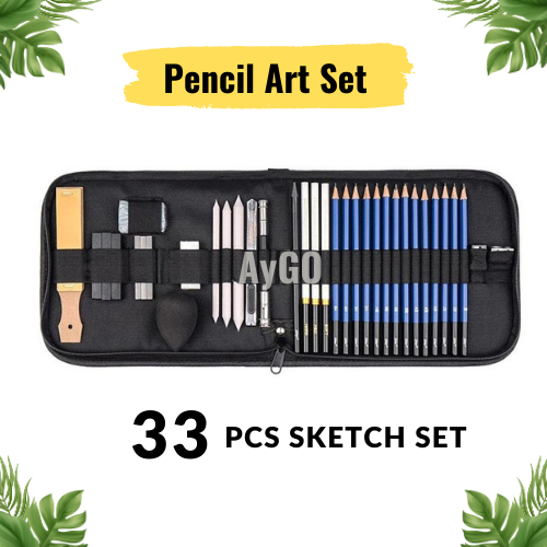

33pcs/Set PENSIL SKETCH / PENSIL KIT / PENSIL STEKSA LENGKAP