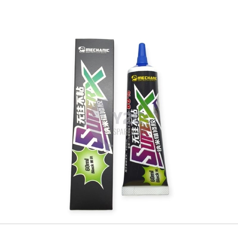 LEM LCD MECHANIC SUPER X BLACK NANO 60 ML HITAM / ALAT SERVIS HP