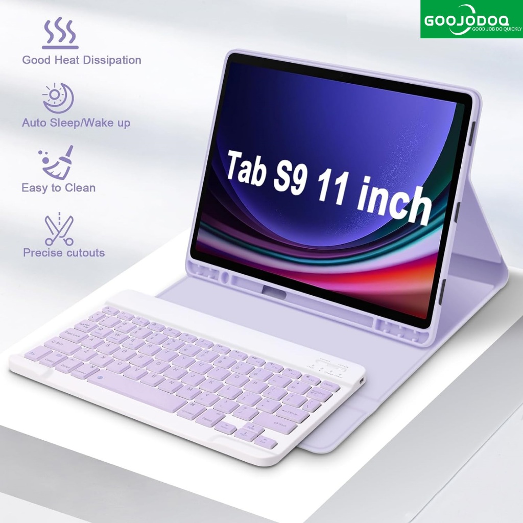 Tablet Case For Samsung Galaxy Tab A8 A9+ S7/8/9 Case Keyboard For Samsung Tab S6 Lite Case Rainbow 