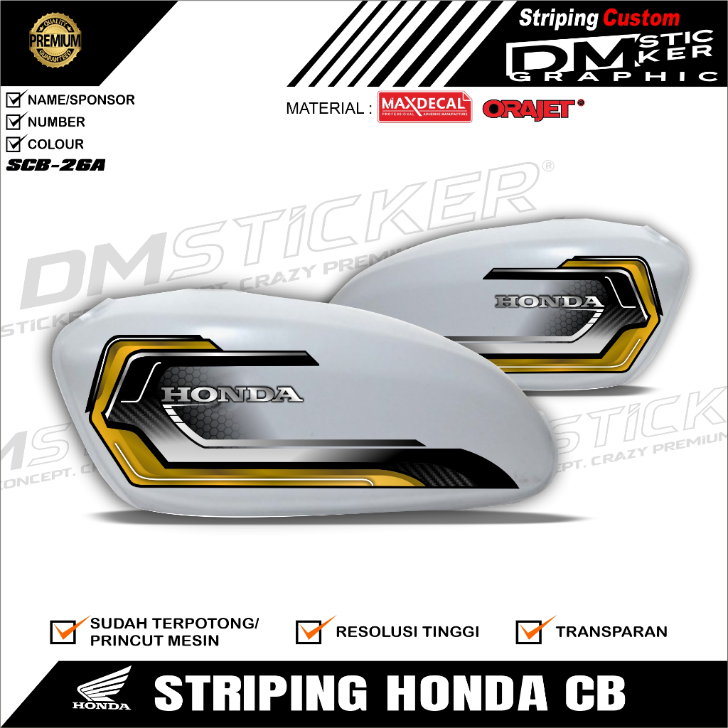 STRIPING CB GLATIK STICKER CB GLATIK MURAH KODE - SCB 26
