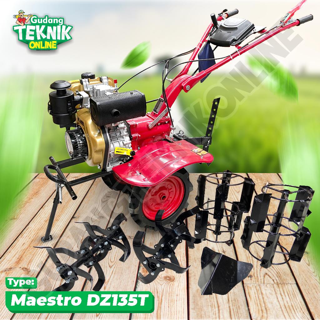 Mesin Traktor Mini Cultivator MAESTRO DC100T DZ135T SOLAR / Bajak Sawah Basah Kering - Tiller Cultiv