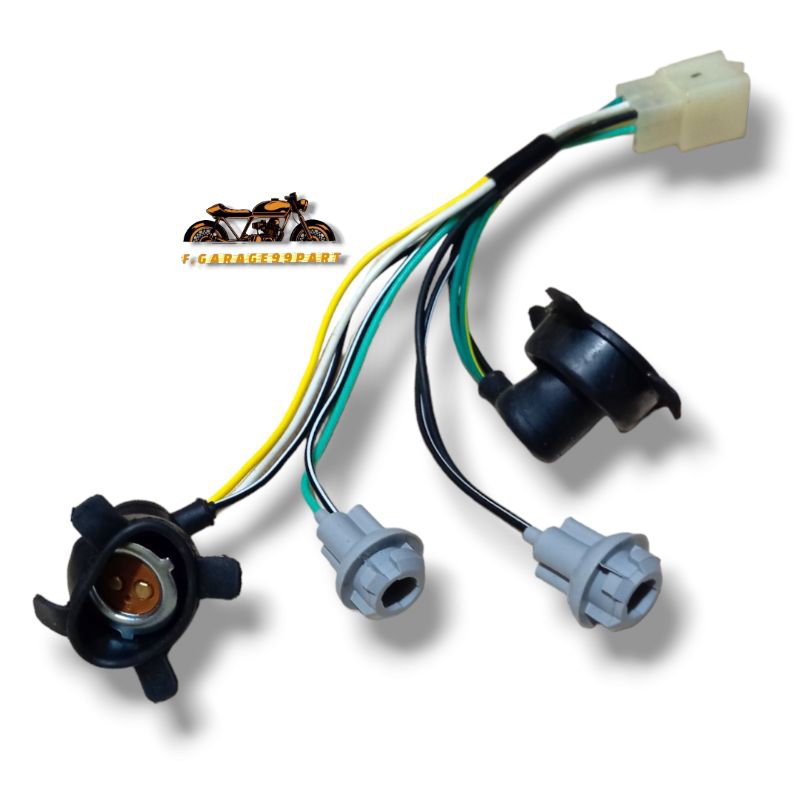 KABEL FITING LAMPU DEPAN SATRIA FU/PITING LAMPU DEPAN SATRIA FU 150/SOKET LAMPU BOHLAM LED SEN SUZUK