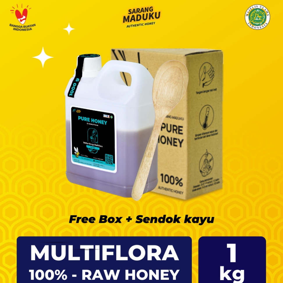 

ART H66L Sarang Maduku Madu Multiflora Madu Asli Madu Murni Madu Asli 1 Tanpa Campuran Raw Honey Madu