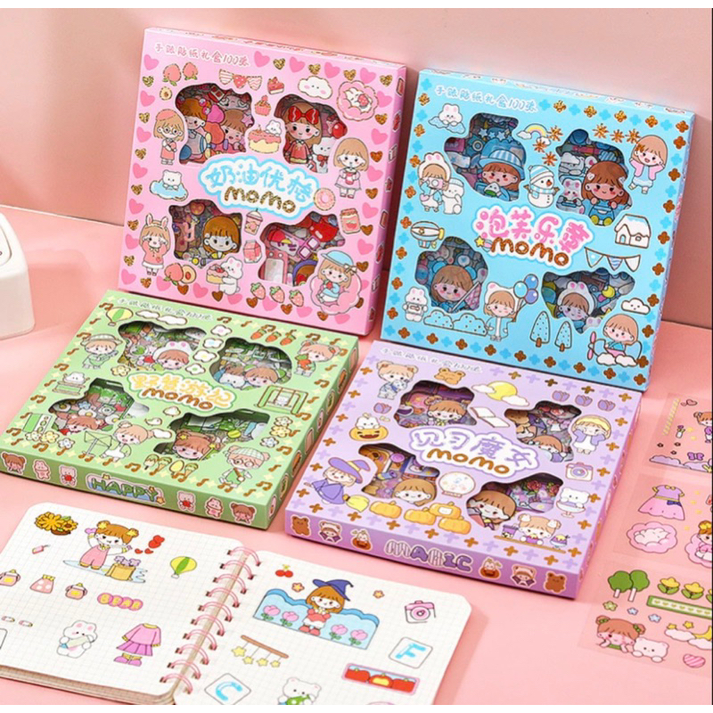 

Stiker Momo Motif Kartun Korea Lucu Anti Air Dekorasi Handbook Scrapbook DIY
