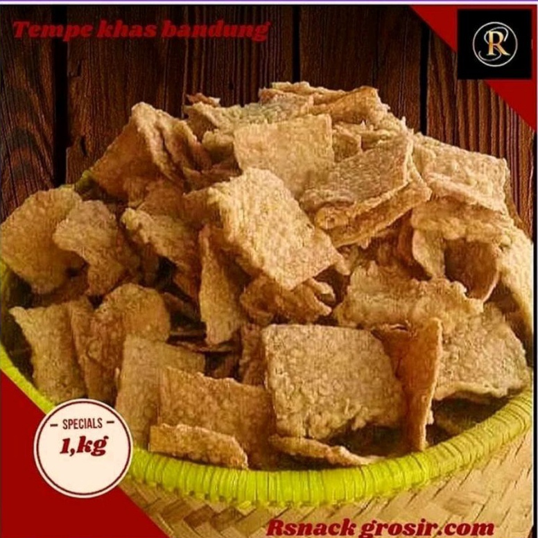 

Terupate emilan keripik tempe riginal asin gurih manis peas renyah enak khas banung 1kg 82