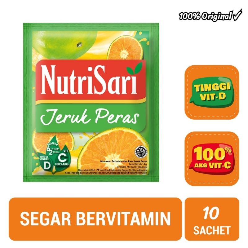 

Big Sale NutriSari Jeruk Peras 1 Renceng / 10 Sachet Minuman Siap Seduh Instan
