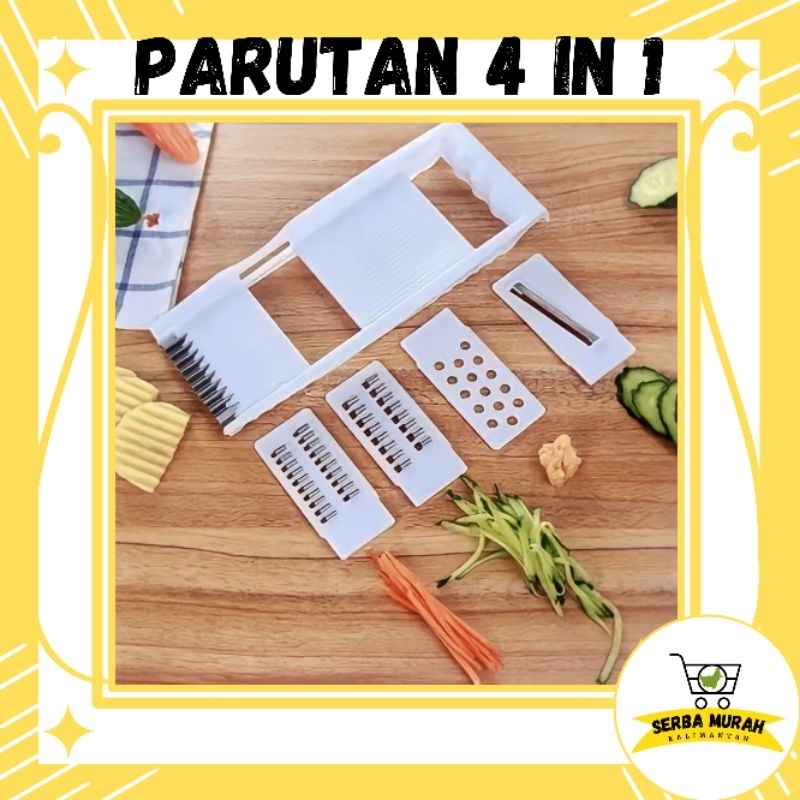 PARUTAN MULTIFUNGSI 4 IN 1 | ALAT PENGHALUS BUAH DAN SAYUR | PEMOTONGAN BUAH DAN SAYUR | PARUTAN SAY