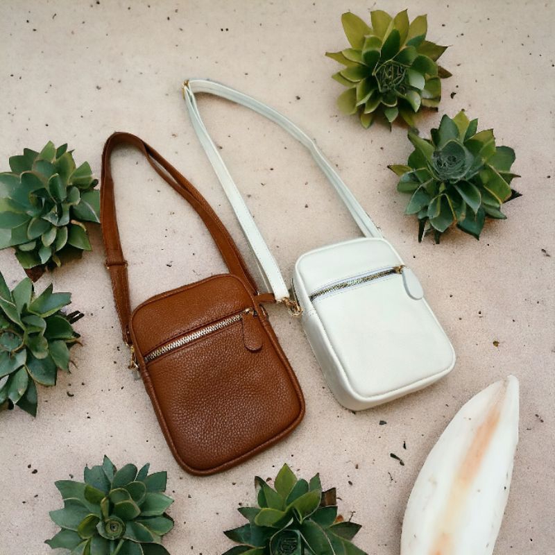 tas hp asli kulit tas slempang wanita kulit original