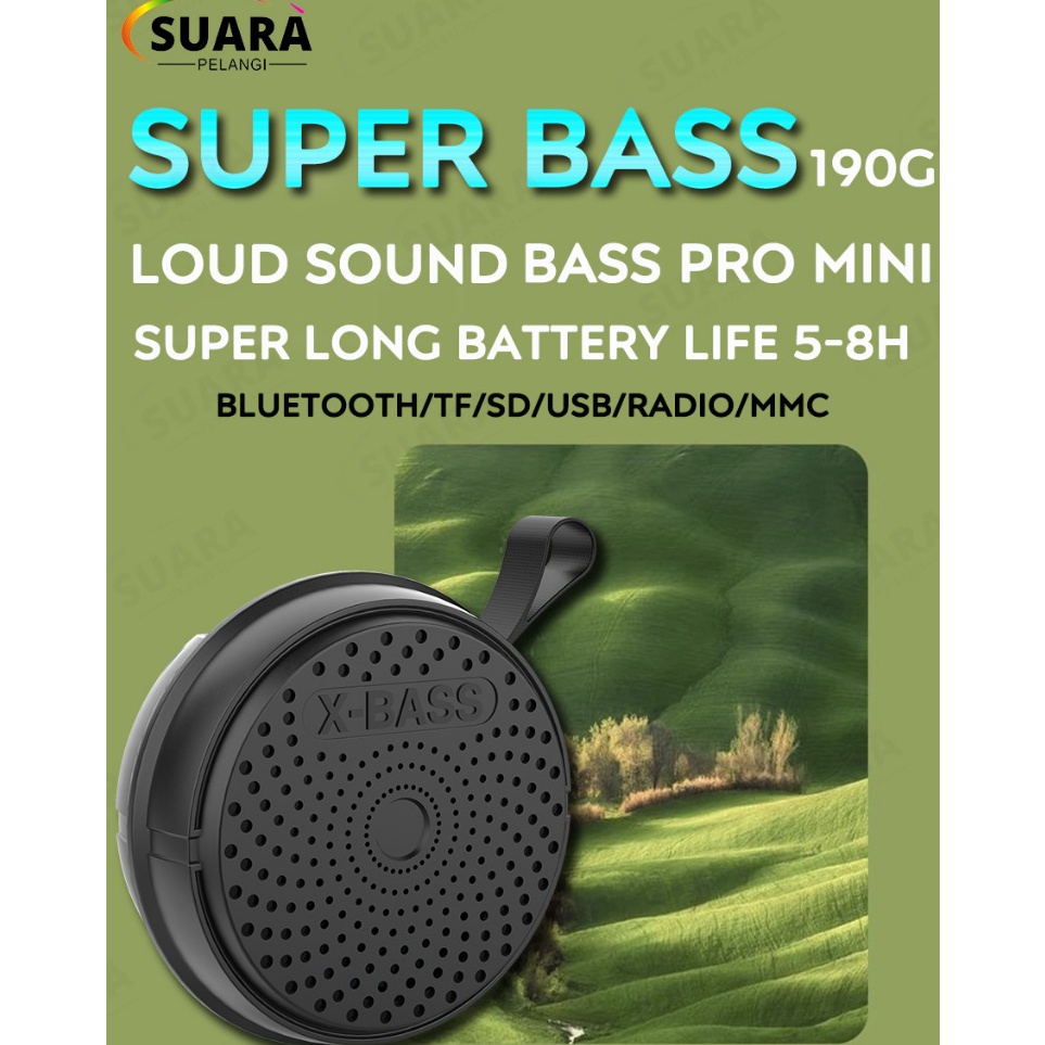 PRO BASSSpeaker Bluetooth mini super bass musik box portabel Shocking bass Dan FM RadioTFSD cardTWS 