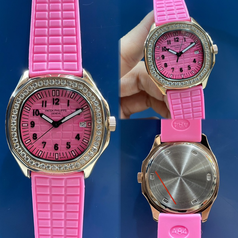 JAM TANGAN CEWEK PATEK PHILIPPE AQUANUT DIAMOND RING ROSEGOLD PREMIUM JAPAN AAA #Jamtanganwanita #Ja