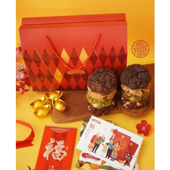 

le biscuit - Imlek & Valentine Hampers - 8 pcs Giant Cookies
