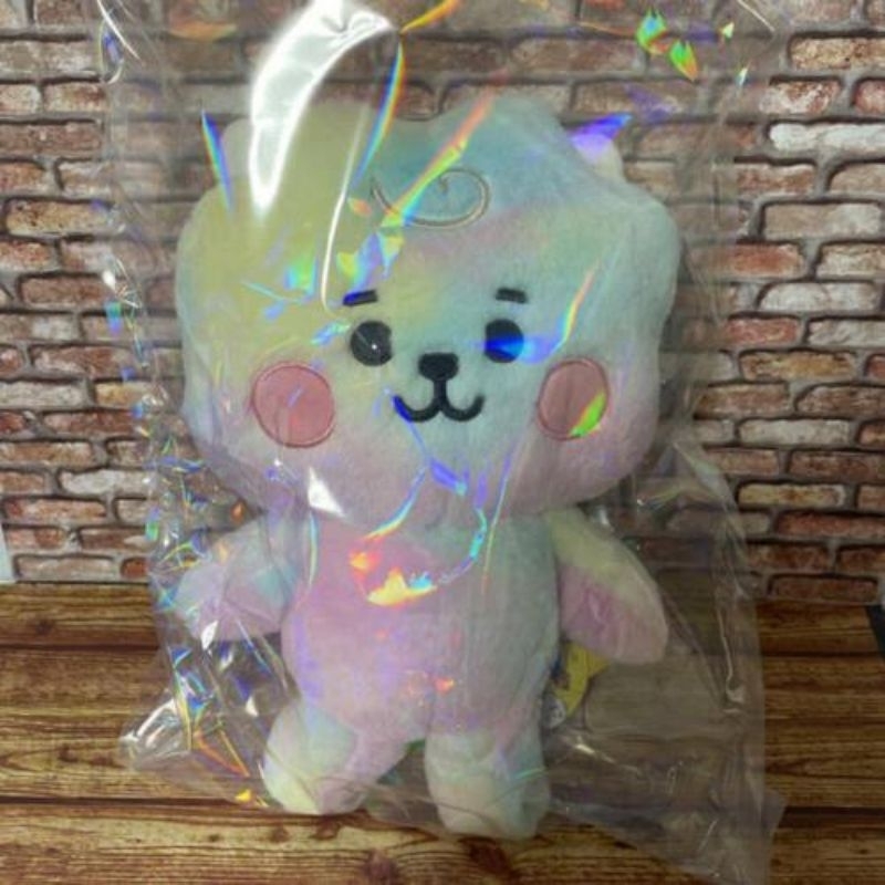 BT21 RJ Cotton Candy Doll Plush Official Japan Rainbow