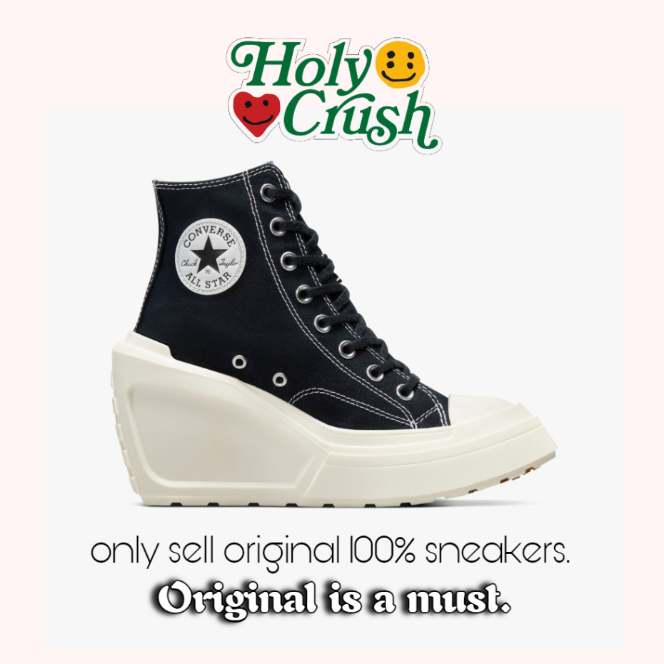 CONVERSE CHUCK 70 DE LUXE WEDGE BLACK/WHITE - ORIGINAL 100%