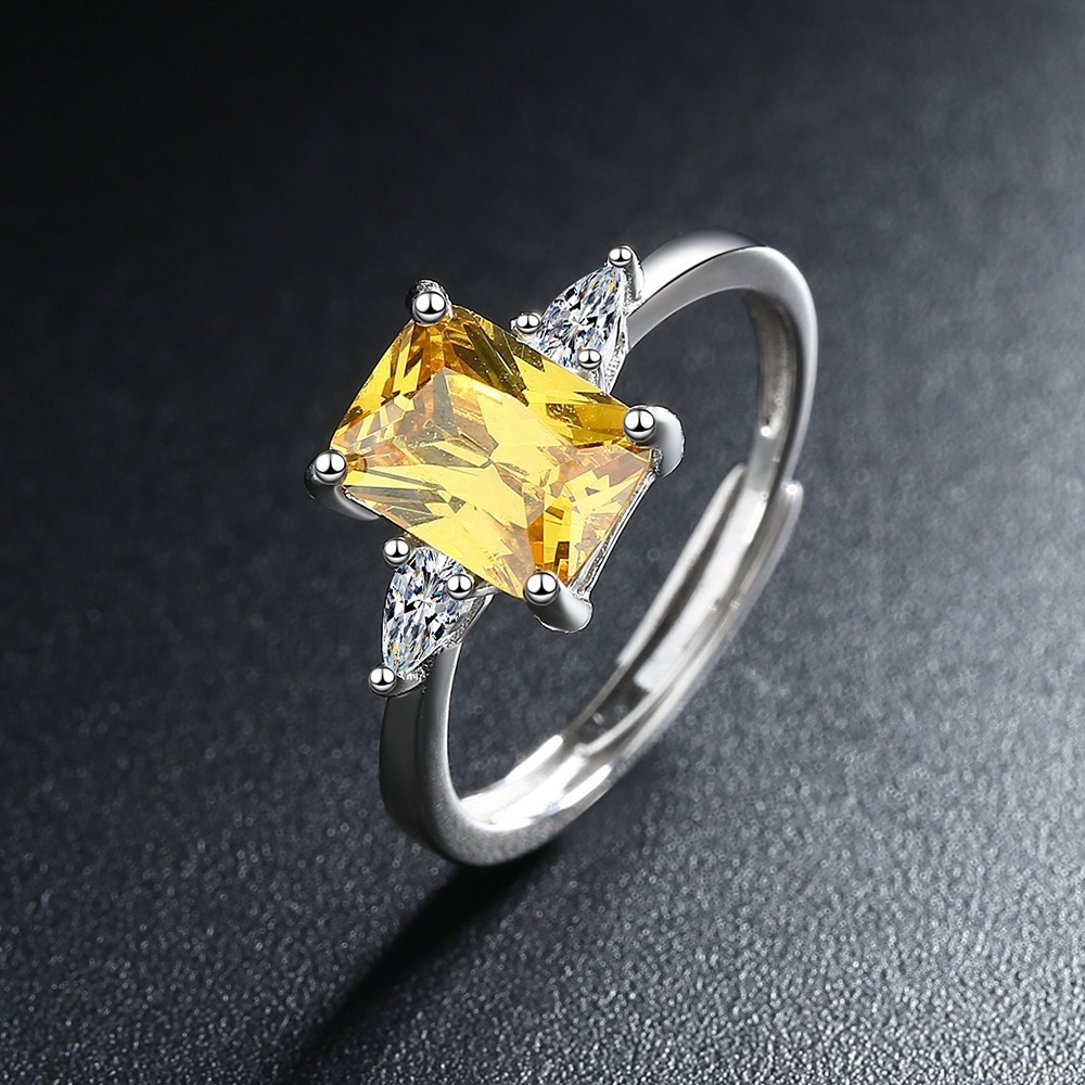 Yellow Zircon jewel Ring