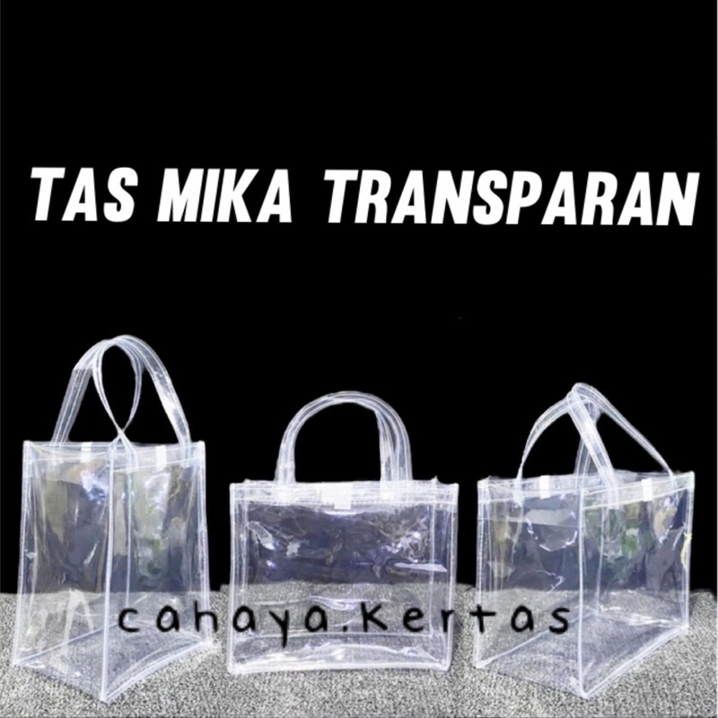 

tas mika transparan goodie bag bening premium hampers souvenir