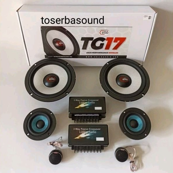 Speaker split 3way Cello custom TG17 audio mobil