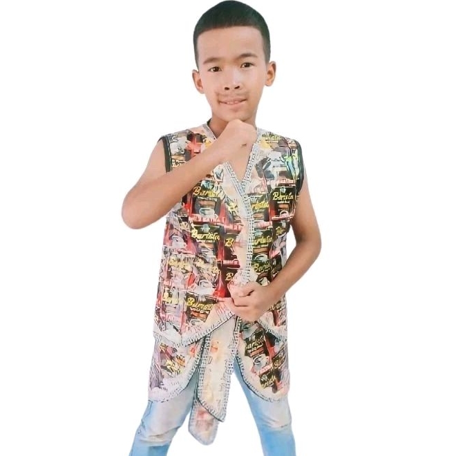 Kostum Gatot Kaca 9-10 tahun daur ulang plastik