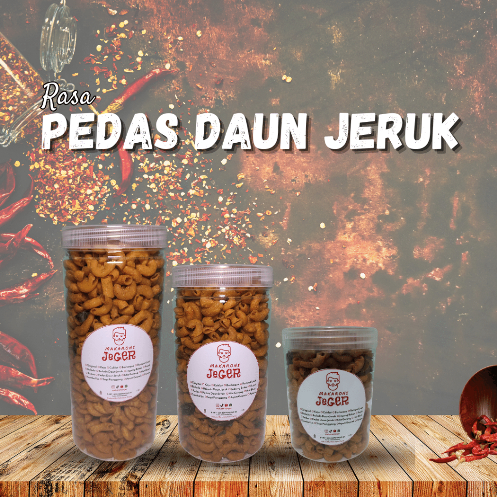 

Makaroni Bantet Pedas Renyah Daun Jeruk Tasik Kemasan Toples - Makaroni JeGER