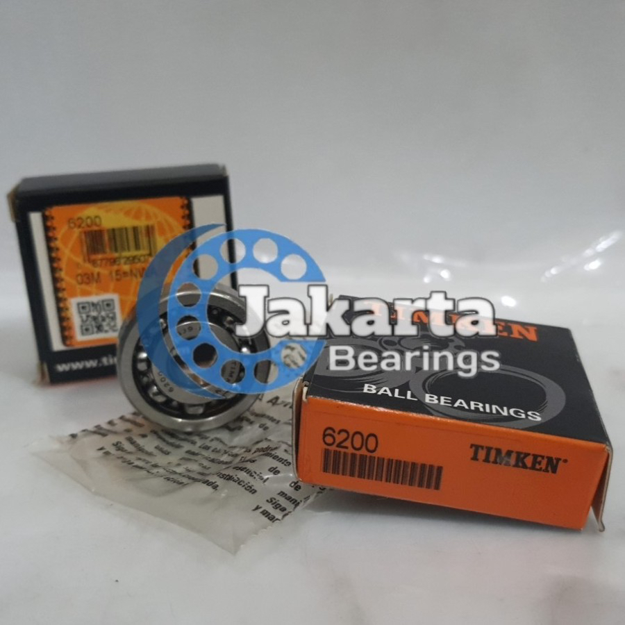 BEARING 6200 / 6200 C3 POLOS TANPA TUTUP TIMKEN ORIGINAL 10X30X9