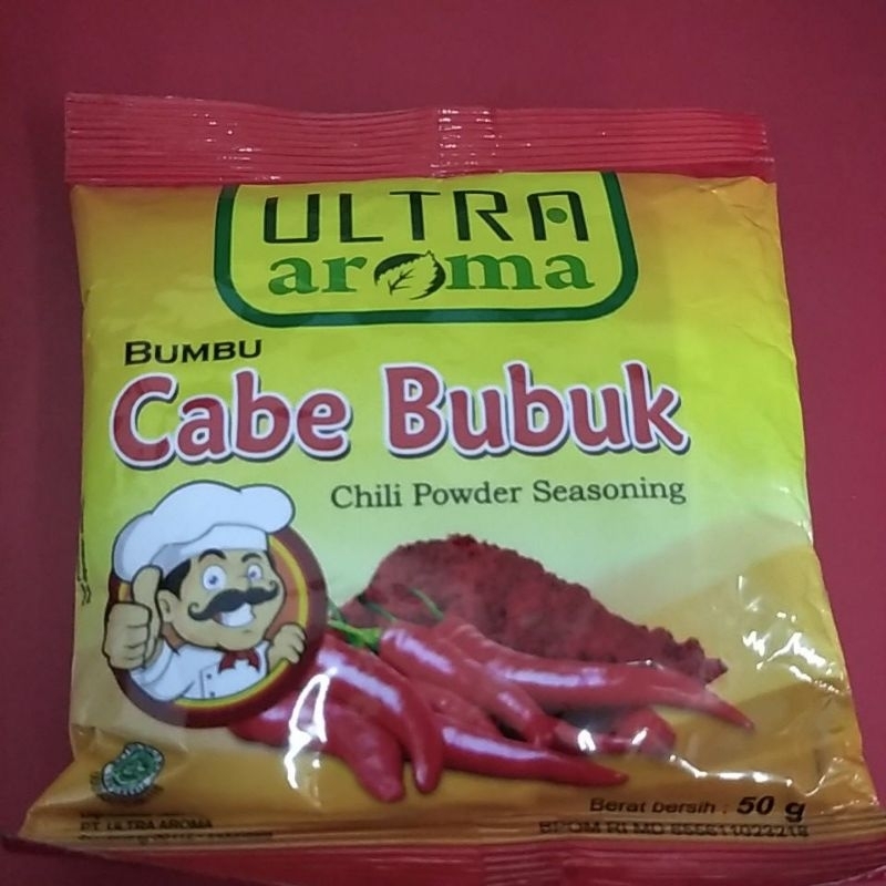 

cabe bubuk halus ultra kemasan 50gr