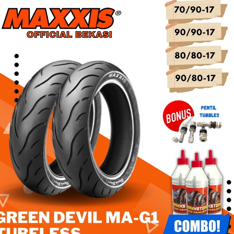 MAXXIS GREEN DEVIL RING 17  BAN MAXXIS  79  89  88  98 BAN TUBELESS BAN LUAR  BAN MOTOR SUPRA SONIC 