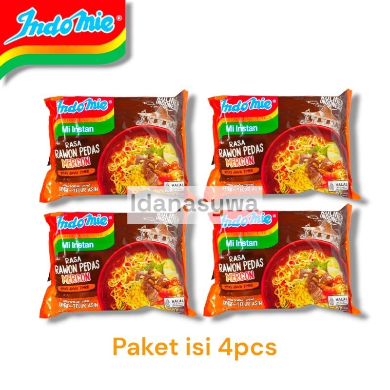 

Indomie Rawon Pedas Mercon paket isi 4 pcs