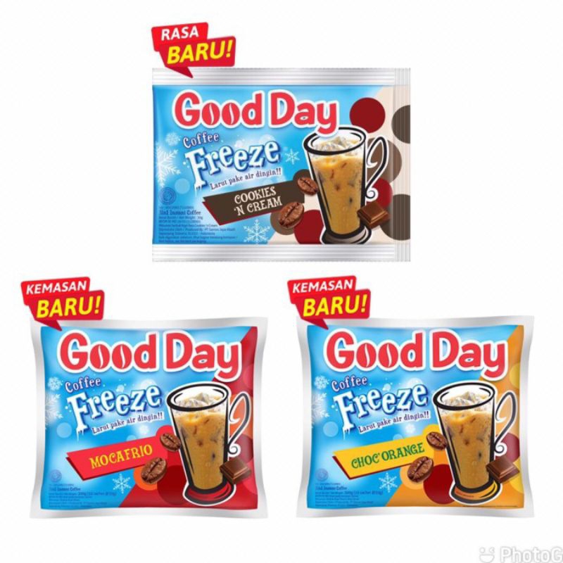 

Good day freeze 10pcs x 20gram / Good day freeze semua rasa / Good day dingin / Good day murah