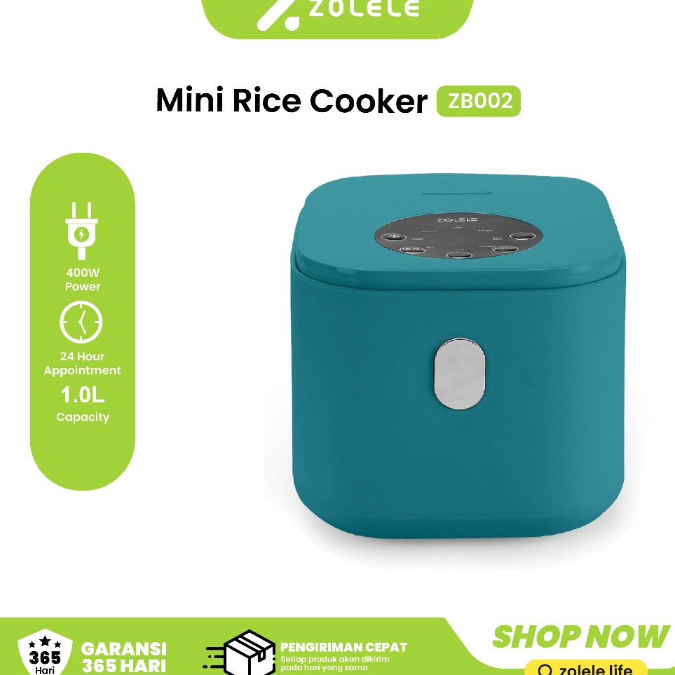aN ZOLELE Rice Cooker Mini 24h Fungsi Reservasi Penanak Nasi 24 Porsi Multi Non Stick Cooking Pot Po