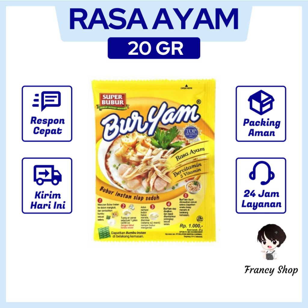 

Super Bubur Buryam Bubur Ayam Instant 20 gr