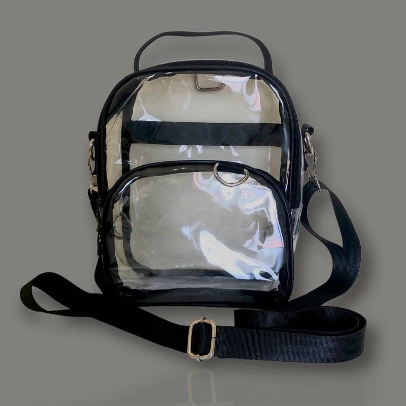 [Ready] Tas PVC Transparan/ Tas Bening Untuk Konser Kpop/ Ransel Punggung Selempang Muat Lightstick 