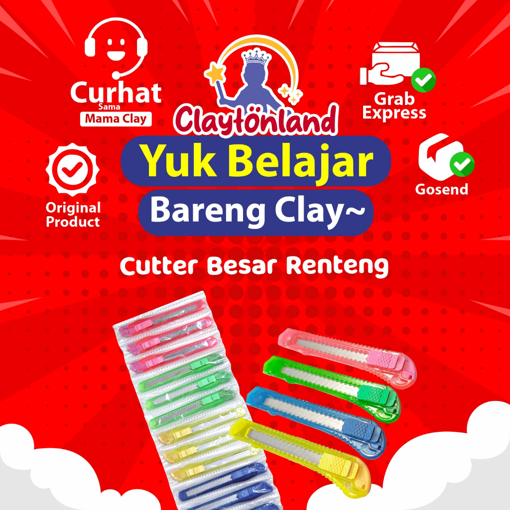 

(1PCS)Cutter Besar Renteng / Kater / Cutter Renteng Besar Bening