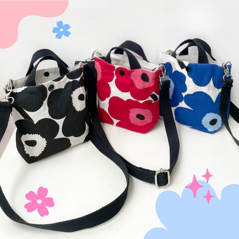 Mini sling bag kanvas / micro bag / tas mini