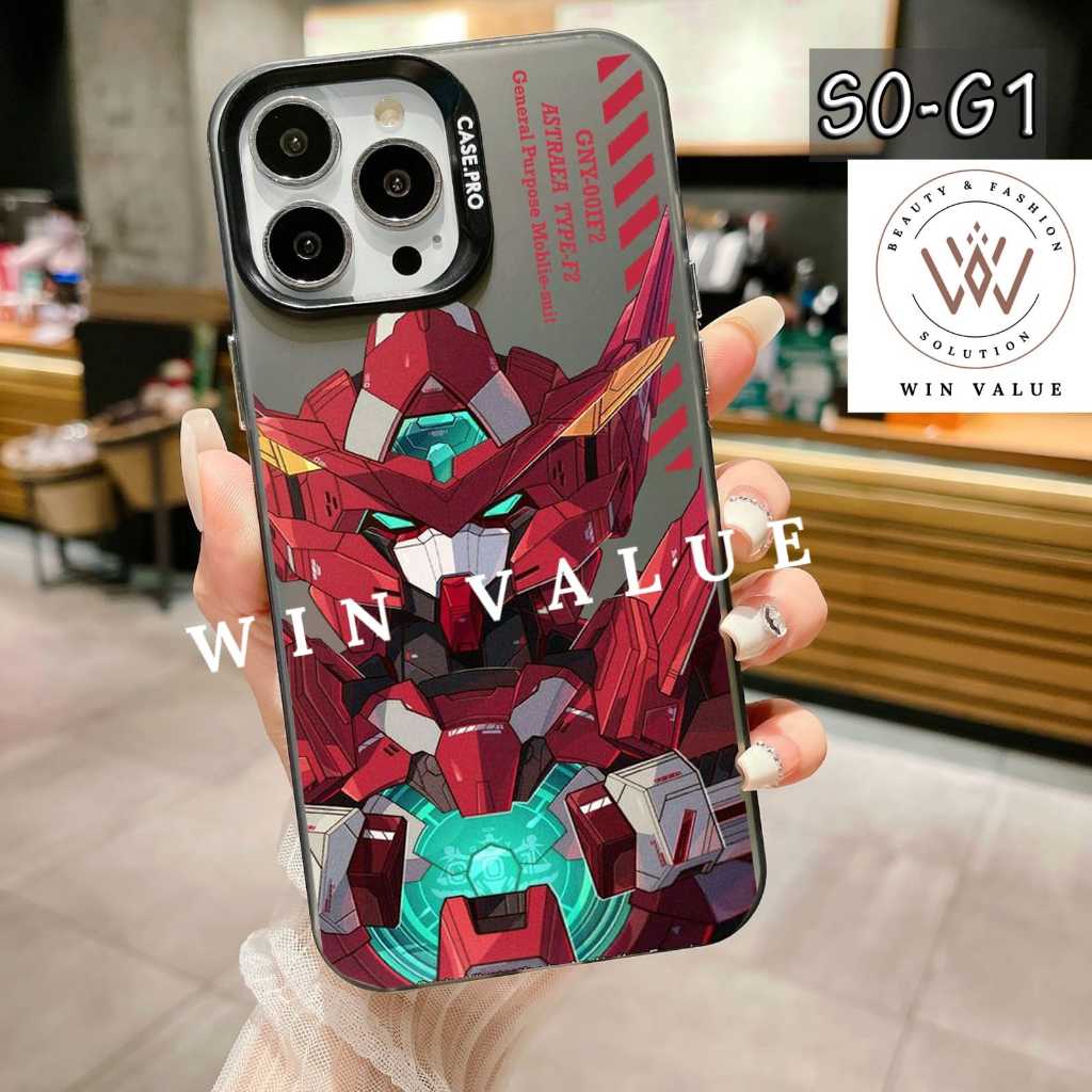 Case HYBRID IMD Color Plate Hologram Casing Robot Gundam for Realme C15 Realme C12 Realme C2 Realme 