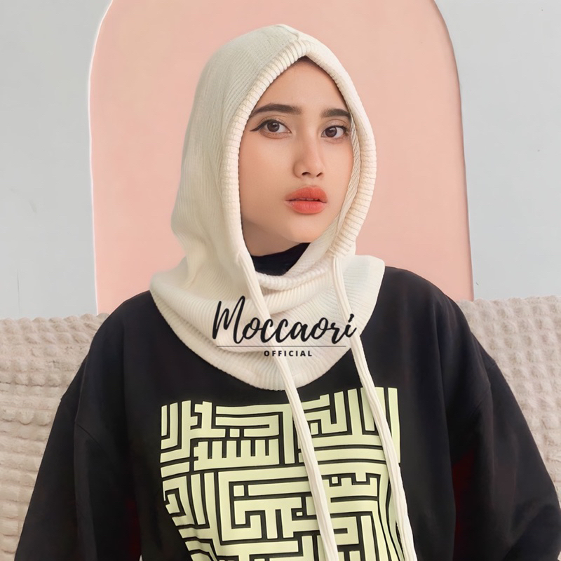 GINO BALACLAVA PREMIUM TEBAL HOODIE KUPLUK NO HIJAB BAHAN VELVET RAJUT