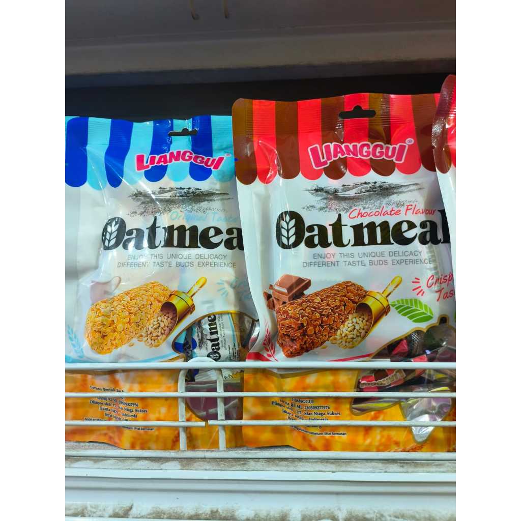 

Lianggui Oatmeal / Oatmeal Crispy Taste / Oatmeal Bentuk Bar/ Rasa Original / Rasa Cokelat 108g