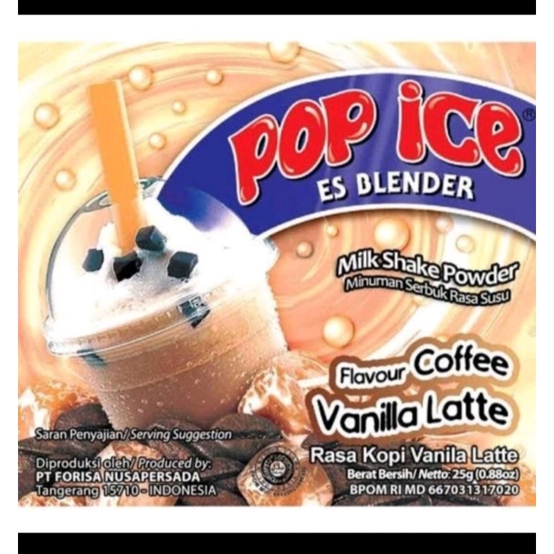 

Pop Ice Vanilla Latte 10sachet/renceng