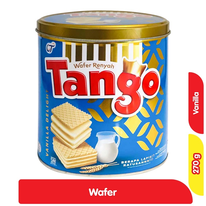 

Roti Kaleng Wafer Tango Rasa Vanila 270 gr Edisi Lebaran Wafer Terlaris