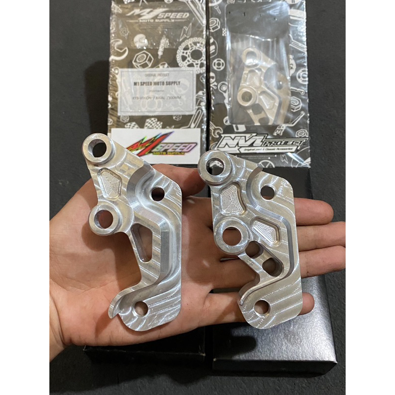 Breket cnc kaliper axial brembo dll Disc 300-320 pnp shock kyb vixion M1speed