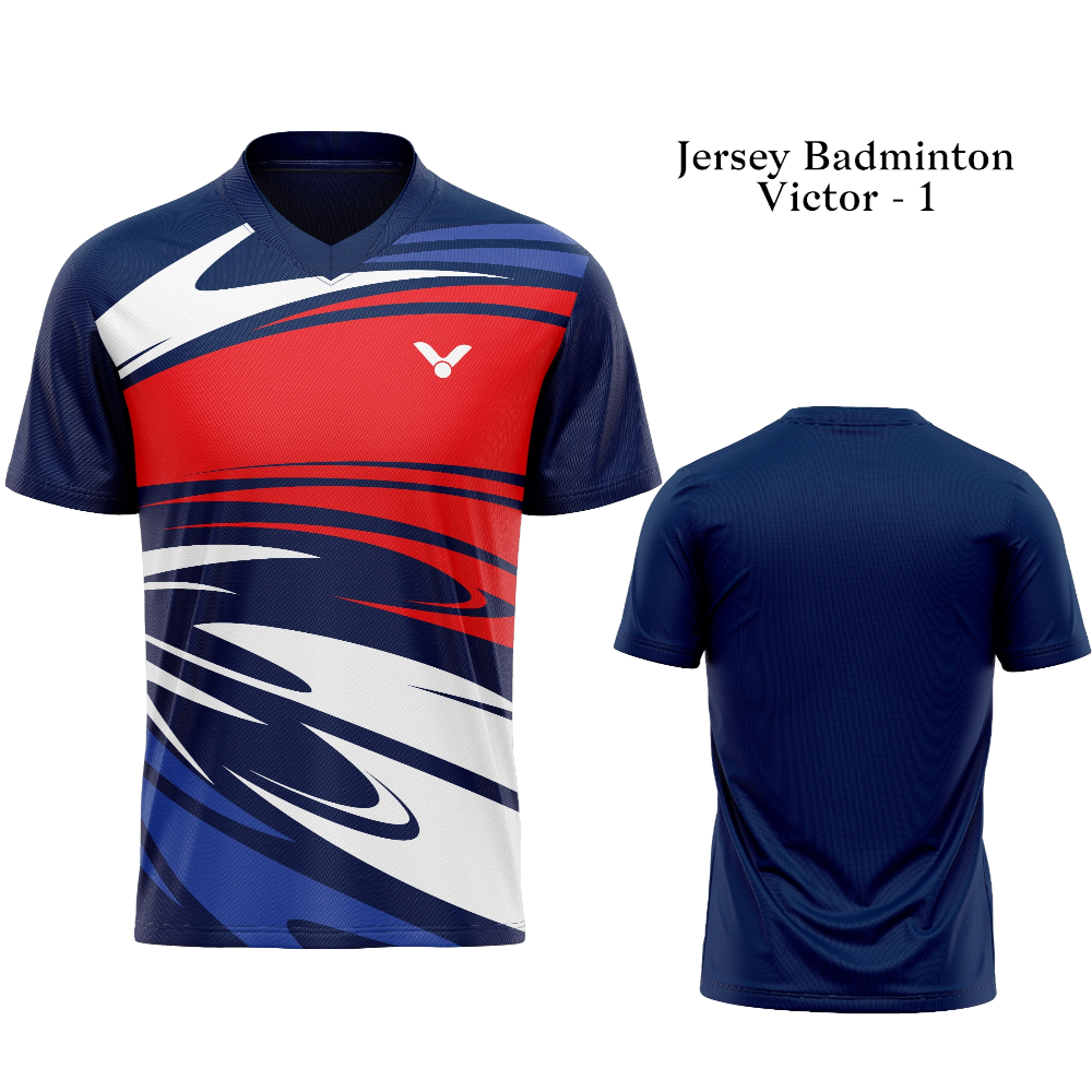 Jersey Badminton Victory-1 /Baju Badminton/Jersey Badminton/Jersey Badminton Kekinian/Untuk Berolahr